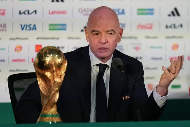 Gianni Infantino, presidente de la Fifa, durante un anuncio oficial