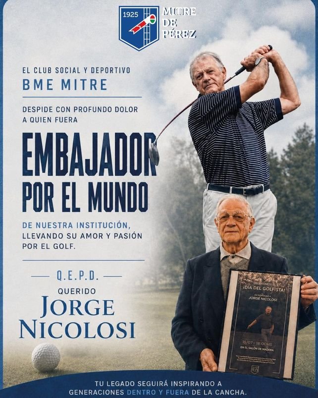 Jorge Nicolosi, golfista argentino, en una competencia