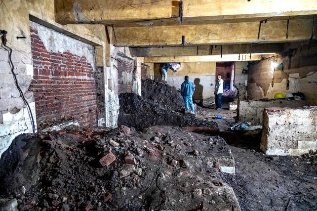 Restos arqueológicos del antiguo Mercado Norte en Rosario