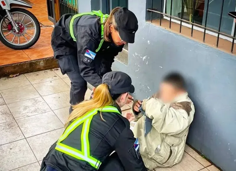 Policías en Posadas, Misiones, durante un operativo