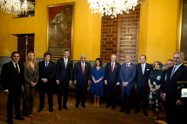 Javier Milei en un acto oficial