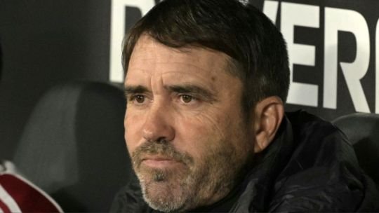 Eduardo Coudet durante un partido como entrenador de River Plate