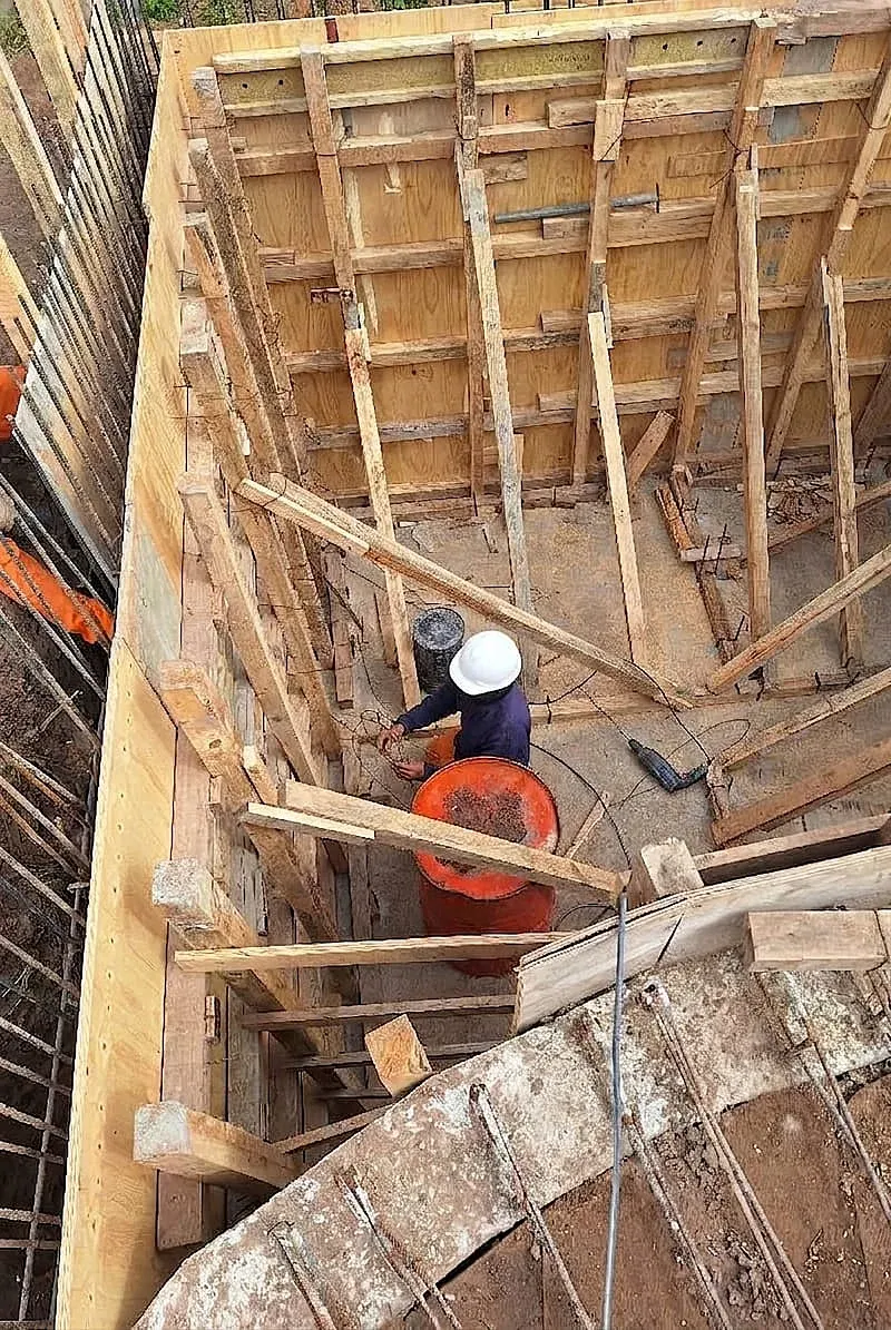 Obra de estación elevadora de cloacas en Rosario