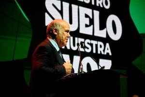 Sergio Iraeta hablando en el Congreso de Aapresid en Rosario
