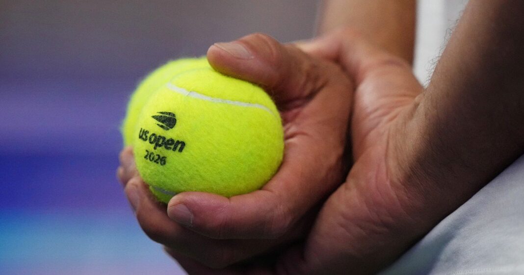 Sorteo del US Open con bandera argentina de fondo