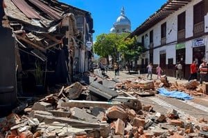 Zona afectada por el terremoto en Colombia