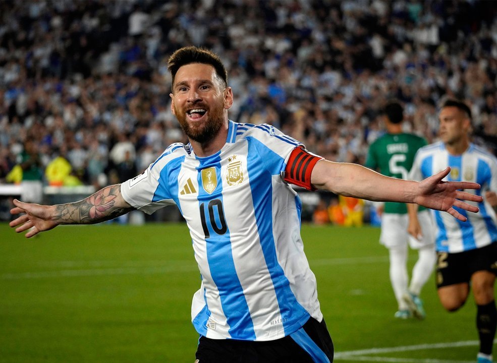 Lionel Messi con la camiseta de la Selección Argentina