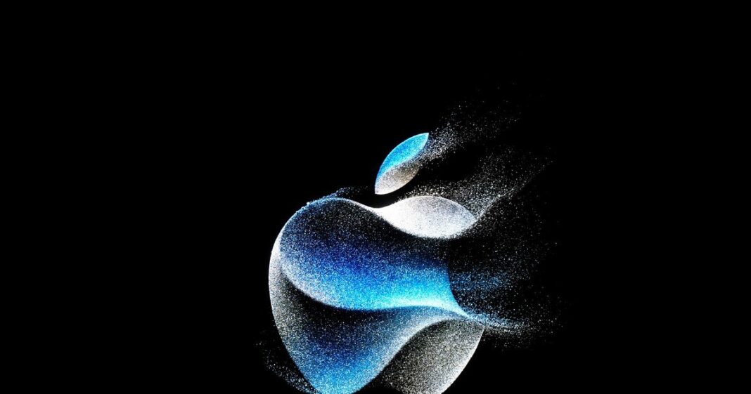 Logo de Apple sobre fondo oscuro