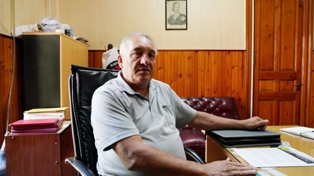 Miguel Vivas, secretario general de la CGT Rosario, durante una concentración de trabajadores
