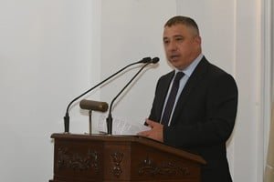 Diego Maciel jurando como ministro de la Corte Suprema de Justicia de Santa Fe