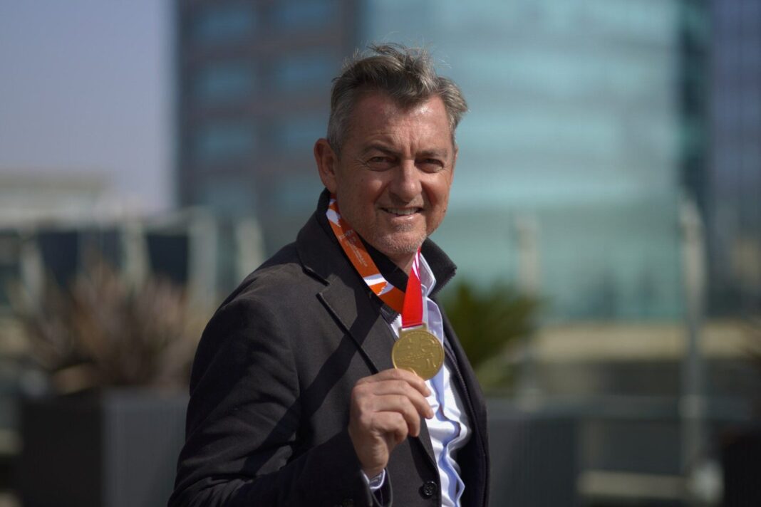 Fernando Ferrara, director técnico de Las Leonas, durante la final del Mundial de hockey sobre césped