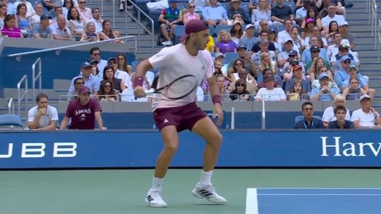 Francisco Cerúndolo celebrando un punto en el Abierto de Estados Unidos