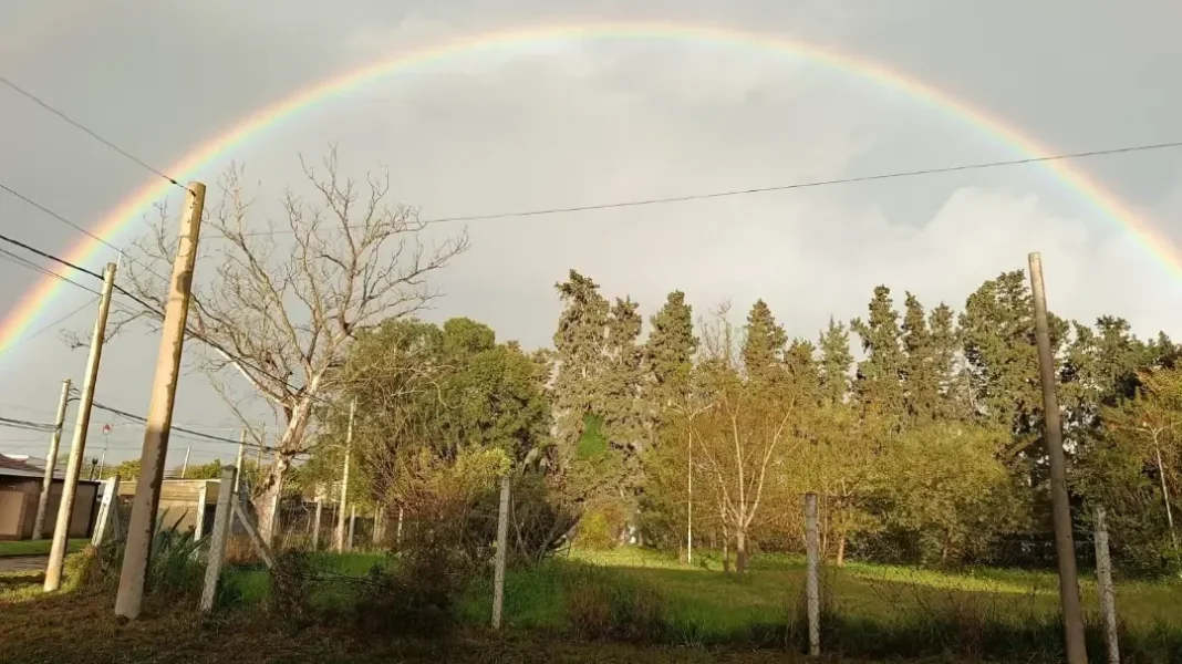 Vecinos de Gálvez reunidos en el espacio verde protegido en disputa