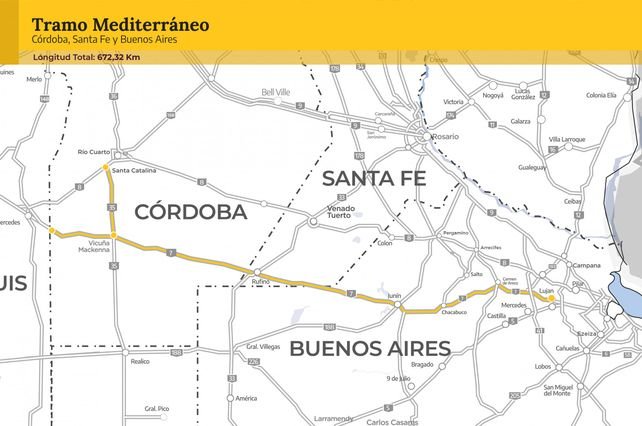 Rutas nacionales concesionadas al Grupo Corven