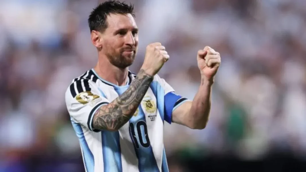 Lionel Messi con la camiseta de la selección argentina
