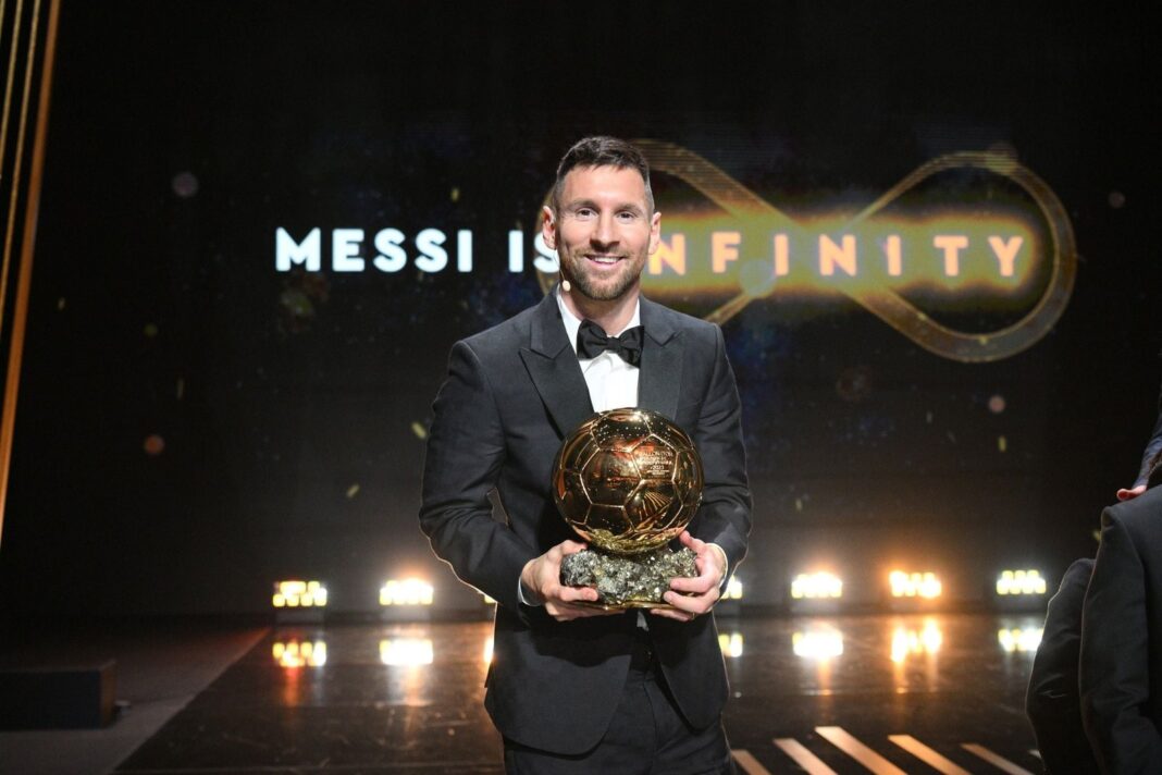 Lionel Messi durante un partido con la selección argentina