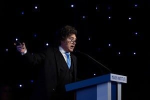 Presidente Javier Milei durante un acto oficial