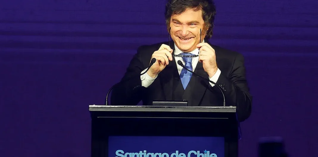 Javier Milei en el Foro Madrid en Santiago de Chile