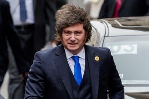Javier Milei durante la reunión de Gabinete en la Casa Rosada