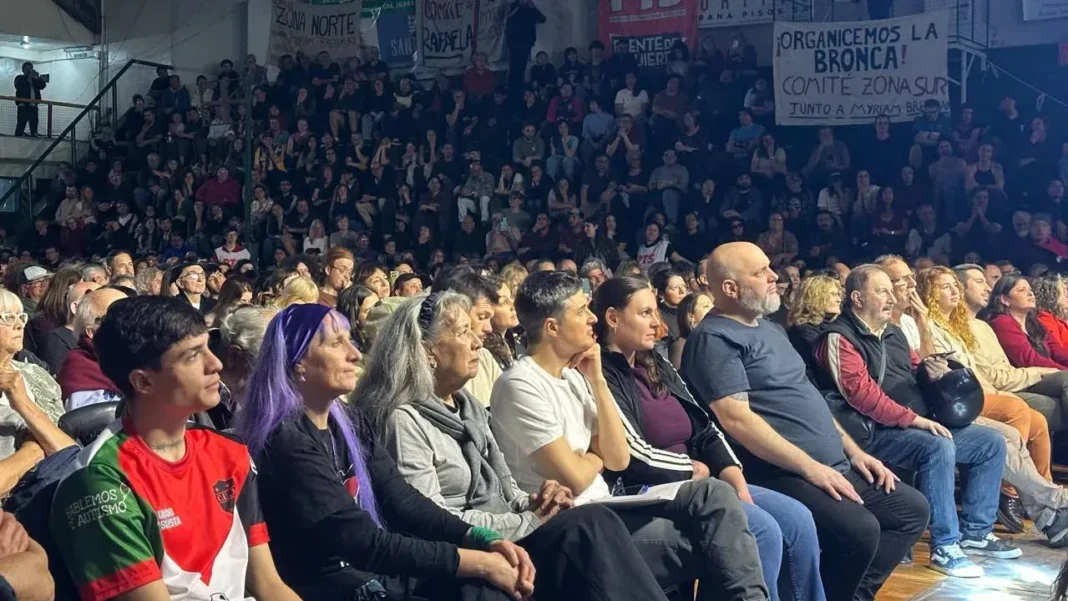 Myriam Bregman durante un acto en Rosario