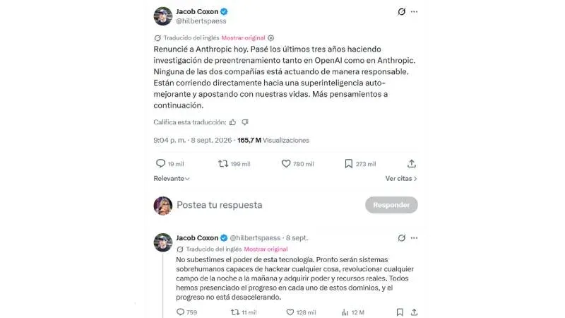 Jacob Coxon, investigador de inteligencia artificial, durante una conferencia en 2025