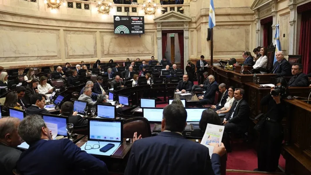 Sesión del Senado de la Nación durante el tratamiento de la Ley de Inocencia Fiscal II