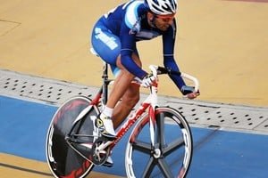 Walter Pérez, campeón olímpico y director técnico de la Selección Argentina de Ciclismo de Pista, en el Velódromo cubierto de Rafaela