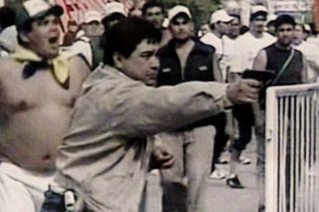 Emilio 'Madonna' Quiroz durante el Día de la Lealtad de 2006 en la Quinta de San Vicente