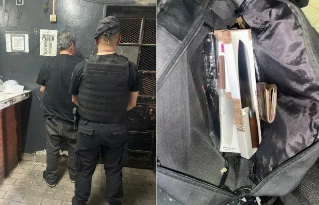 Taxi en la peatonal de Santa Fe, escenario del ataque con cuchilla