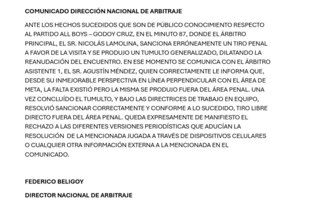 Federico Beligoy, director nacional de arbitraje, en una imagen de archivo