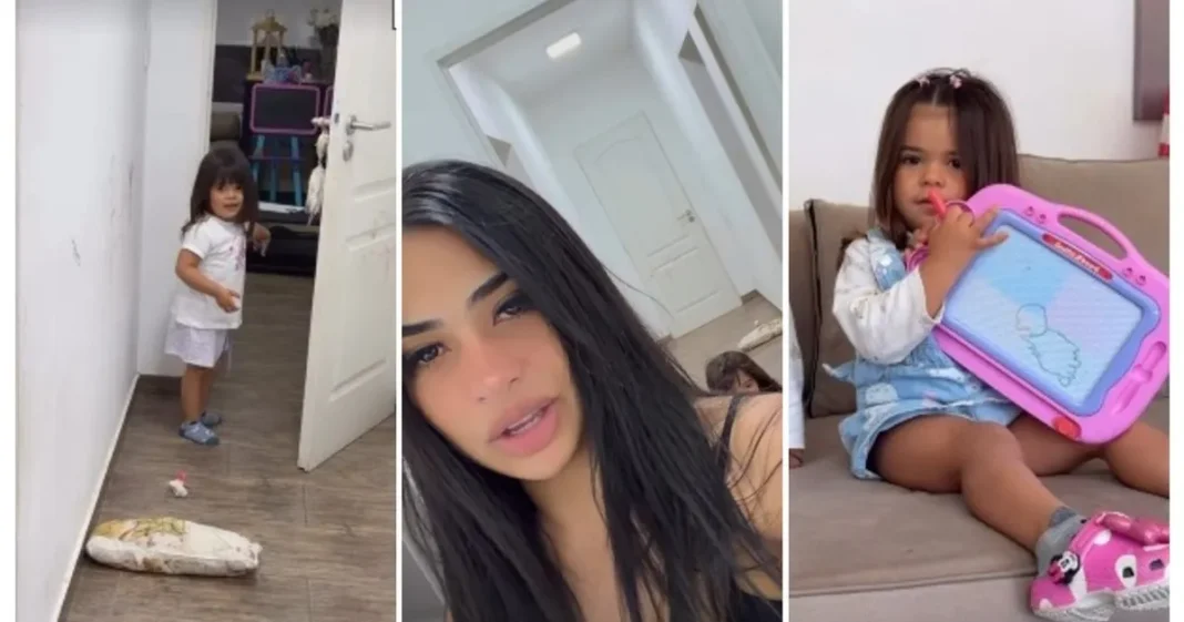 Daniela Celis con sus hijas Laia y Aimé