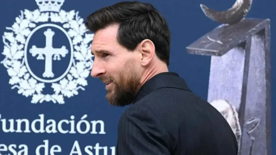 Lionel Messi durante la ceremonia de entrega del Premio Princesa de Asturias de los Deportes en Oviedo