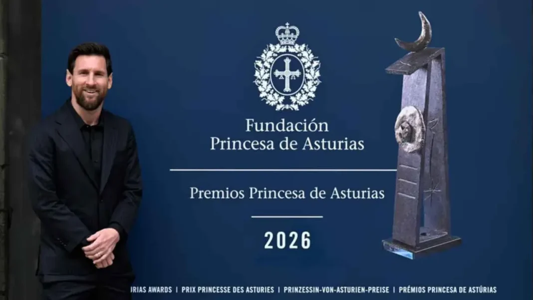 Lionel Messi en la ceremonia de entrega del Premio Princesa de Asturias del Deporte 2026 en Oviedo