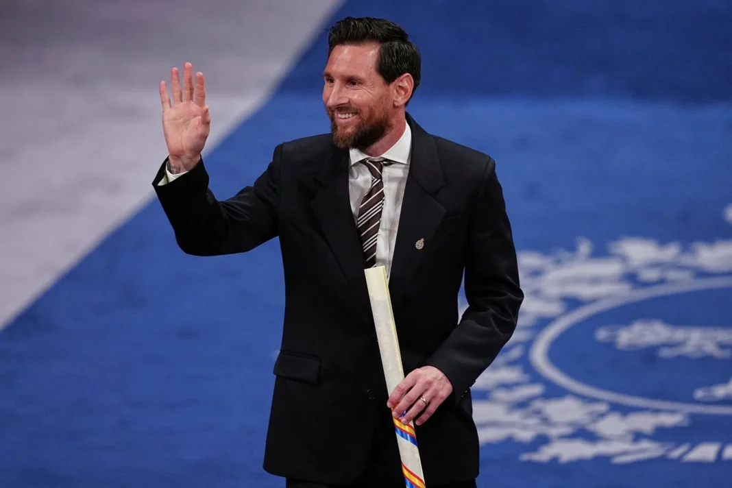 Lionel Messi durante la ceremonia de los Premios Princesa de Asturias en Oviedo