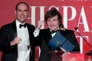 Javier Milei durante su discurso en la Gala Oficial de la Herencia Hispana en Washington