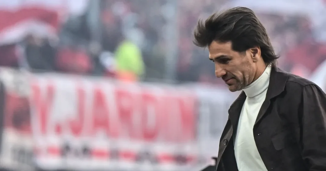 Leonardo Ponzio, entrenador de River Plate, durante un partido