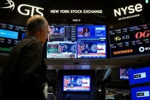 Gráfico de la evolución del riesgo país de Argentina y las acciones en Wall Street