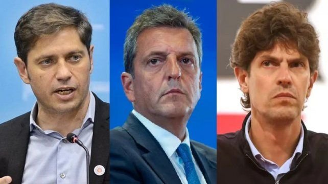 Juan Manuel Olmos, Victoria Tolosa Paz y Guillermo Michel, integrantes del Triángulo de Acero Inoxidable